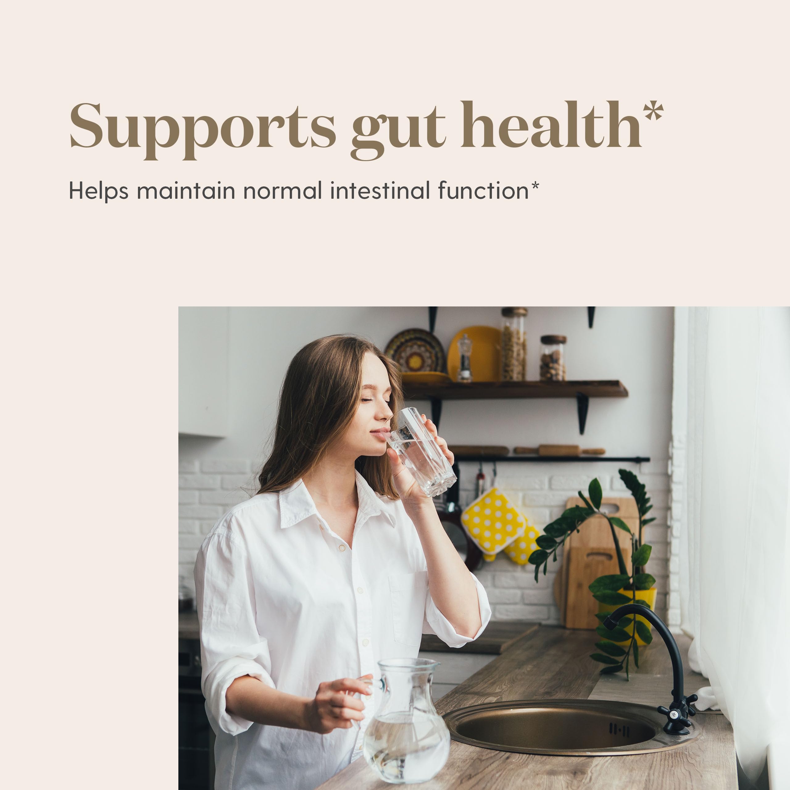 Digestive health concept with gut illustration