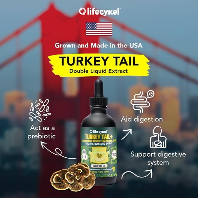 Double-extraction turkey tail mushroom liquid extract - 1 Fl Oz