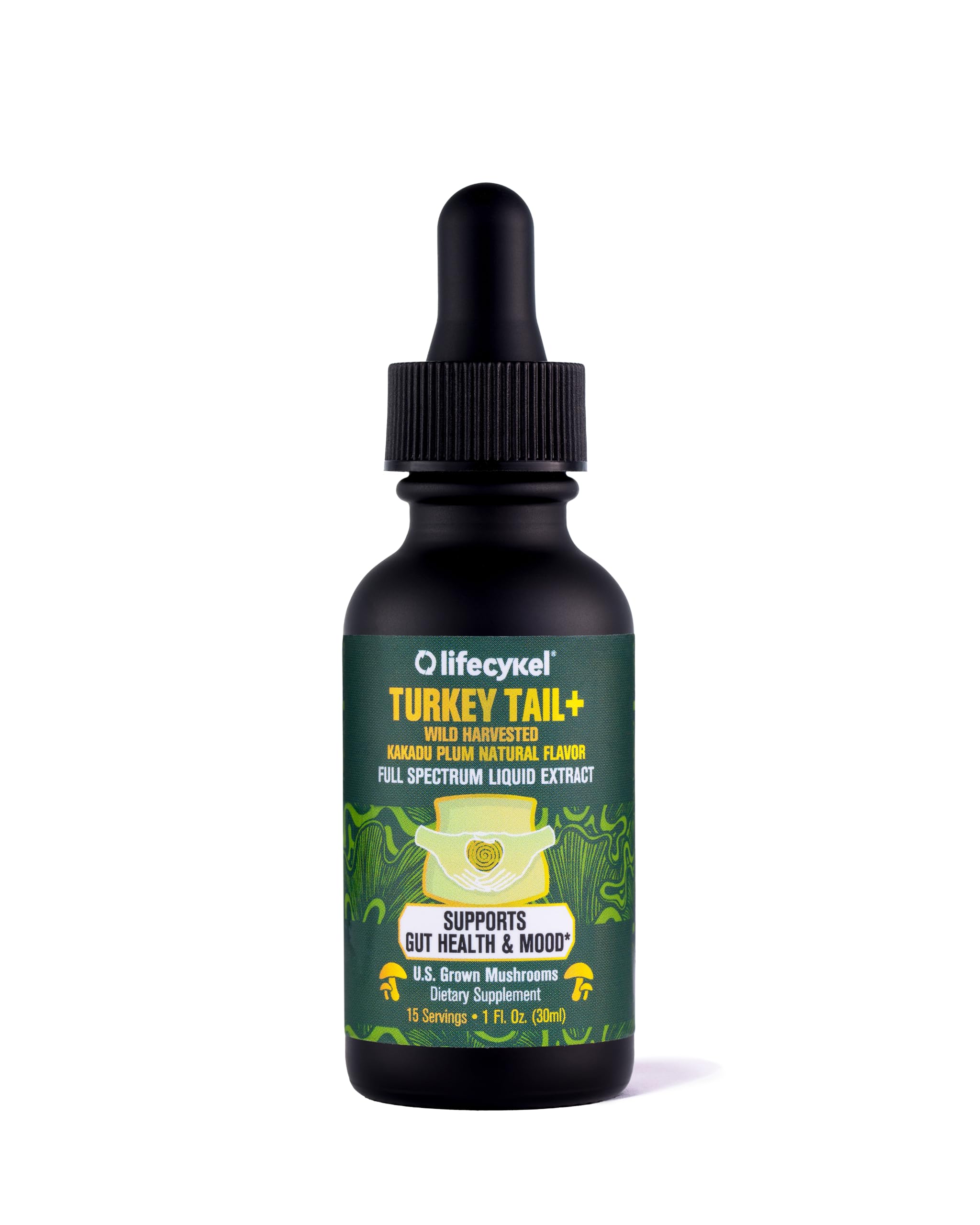 Life Cykel Turkey Tail Liquid Extract with Kakadu Plum - 1 Fl Oz bottle