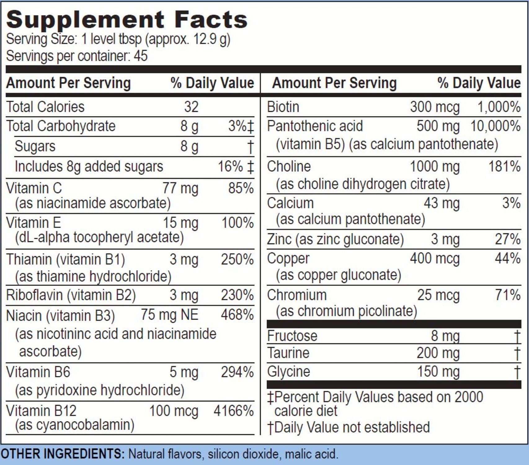Prepared Life Enhancement Memory Upgrade drink with a scoop and ice