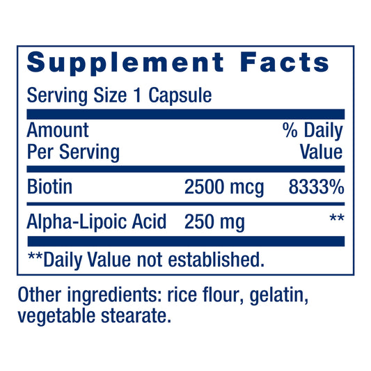 Close-up of bottle cap for Life Extension alpha-lipoic acid