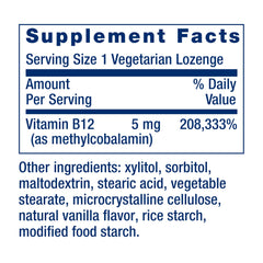 Box of 60 gluten-free vegetarian B12 lozenges
