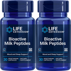 Life Extension Bioactive Milk Peptides bottle with 30 vegetarian capsules (pack of 2)