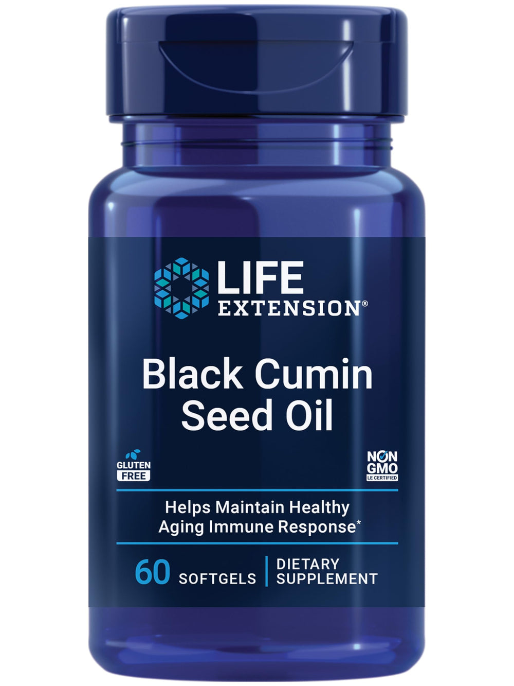 Life Extension Black Cumin Seed Oil bottle with label