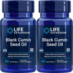 Life Extension Black Cumin Seed Oil bottle with 60 softgels — Pack of 2