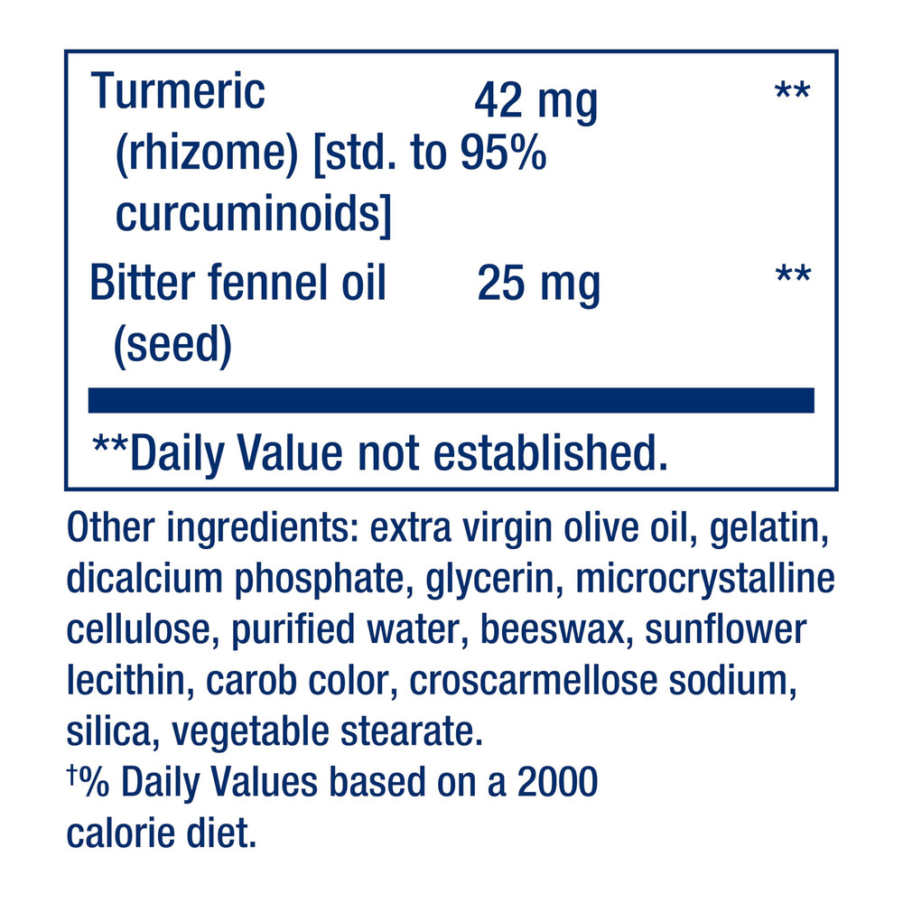 Fennel and turmeric components of the formula