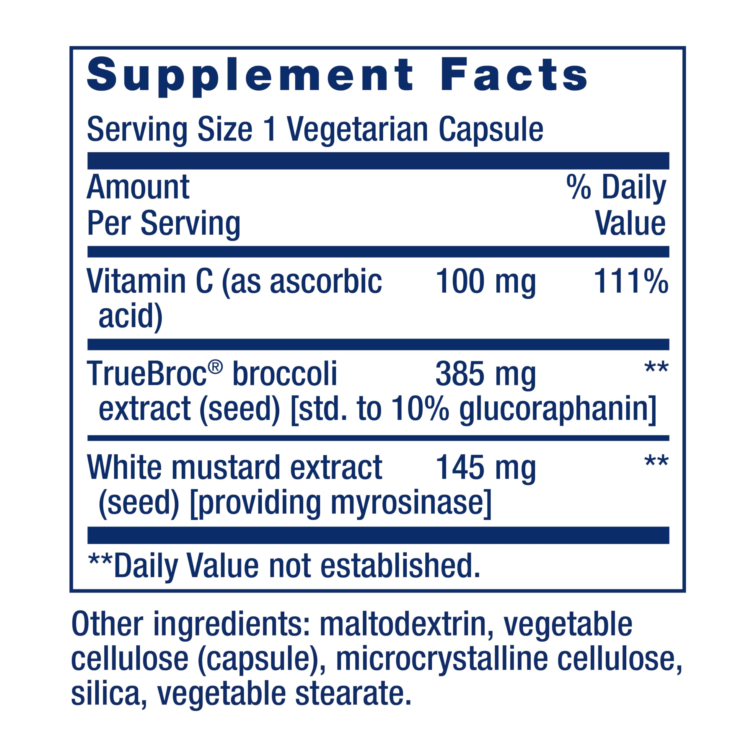 Package front of Life Extension Broccoli supplement