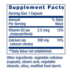 Bottle with 200 capsules for a 50- to 200-day supply