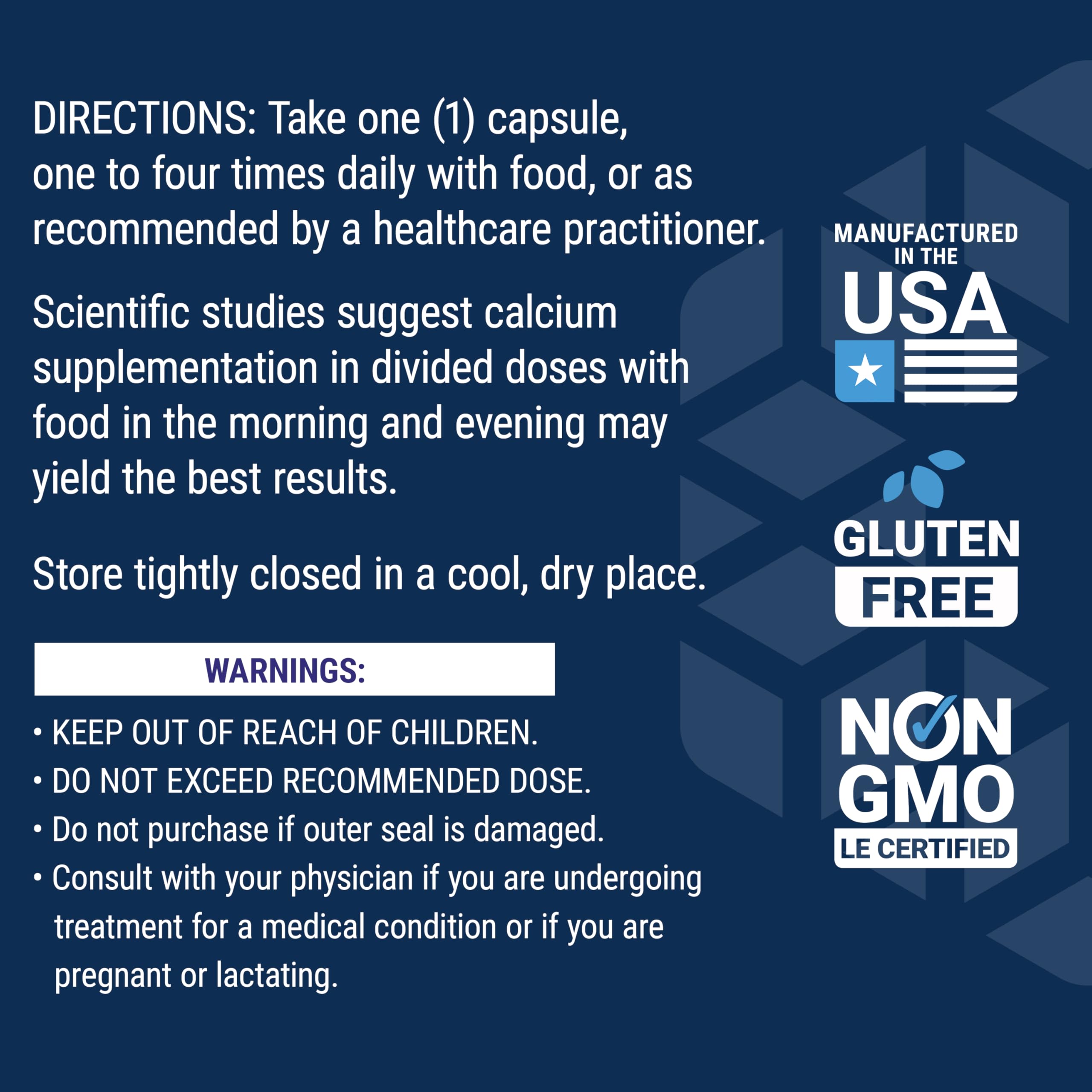 Non-GMO, gluten-free product branding on bottle