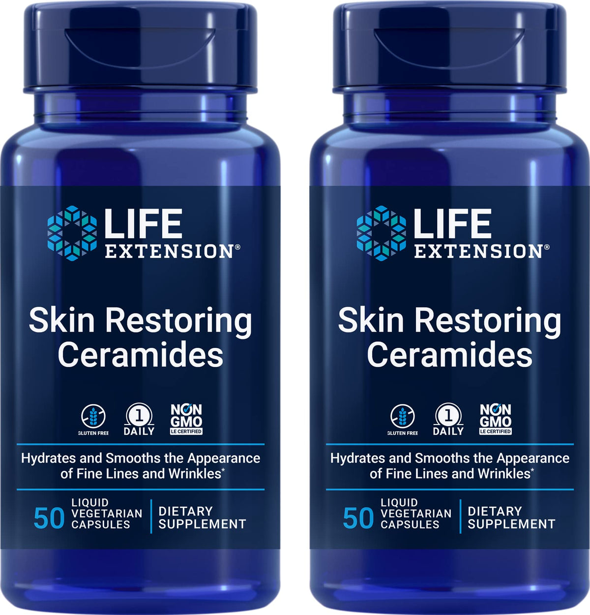 Life Extension Skin Restoring Ceramides 2-pack packaging