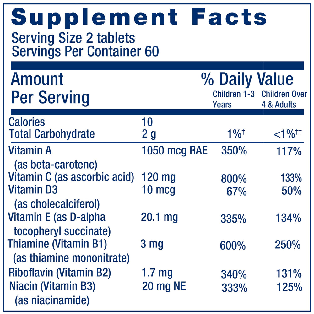 Life Extension Children's Formula Mix Berry Chewables bottle on table
