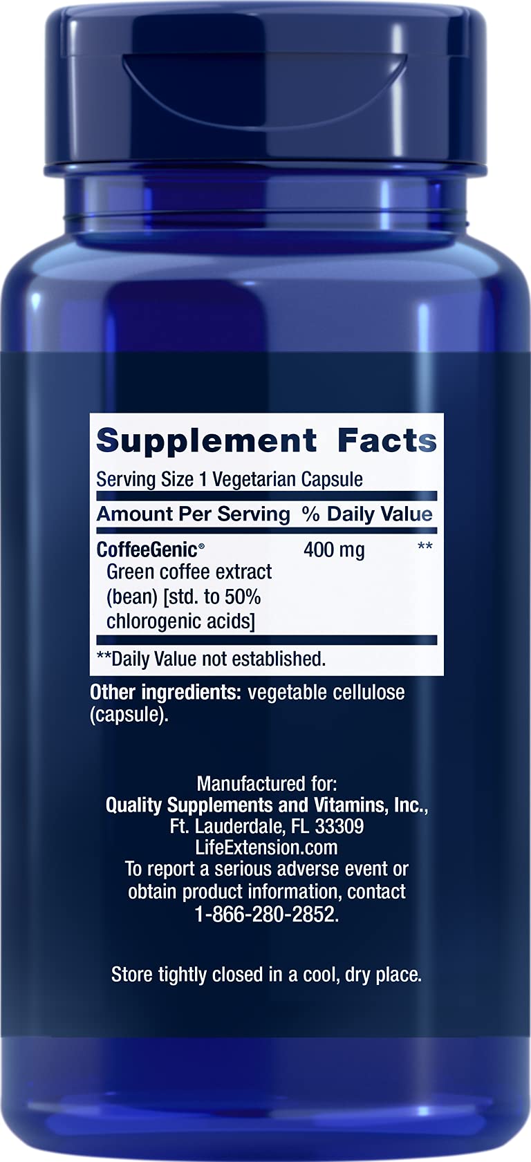 Product packaging box for CoffeeGenic Green Coffee Extract