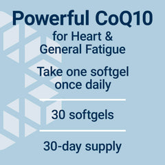 Life Extension CoQ10 bottle beside glass of water for daily routine