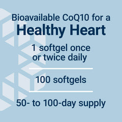 Life Extension CoQ10 heart health visual suggesting cardiovascular support.