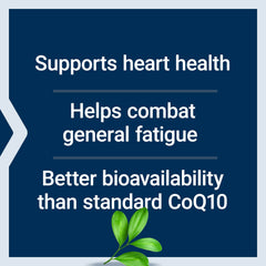 CoQ10 ubiquinol bottle label with Non-GMO and Gluten-Free badges