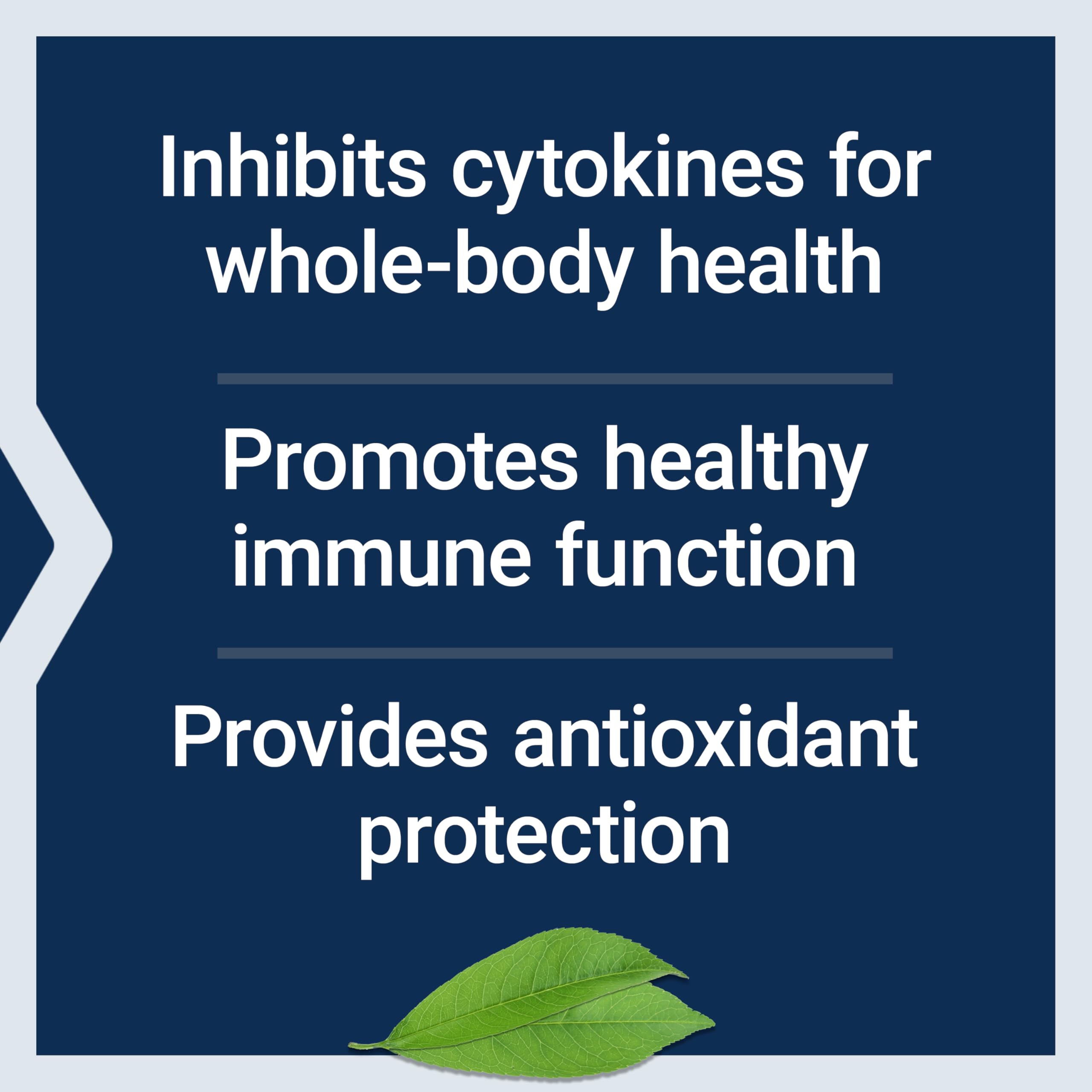 Ingredients and non-GMO claim for Cytokine Suppress with EGCG