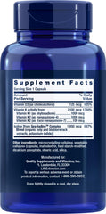 Close-up of Life Extension D & K capsules for daily use.