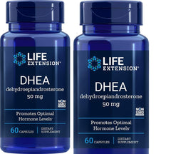 Life Extension DHEA 50 mg bottle, 60 capsules, 2-pack (main image)