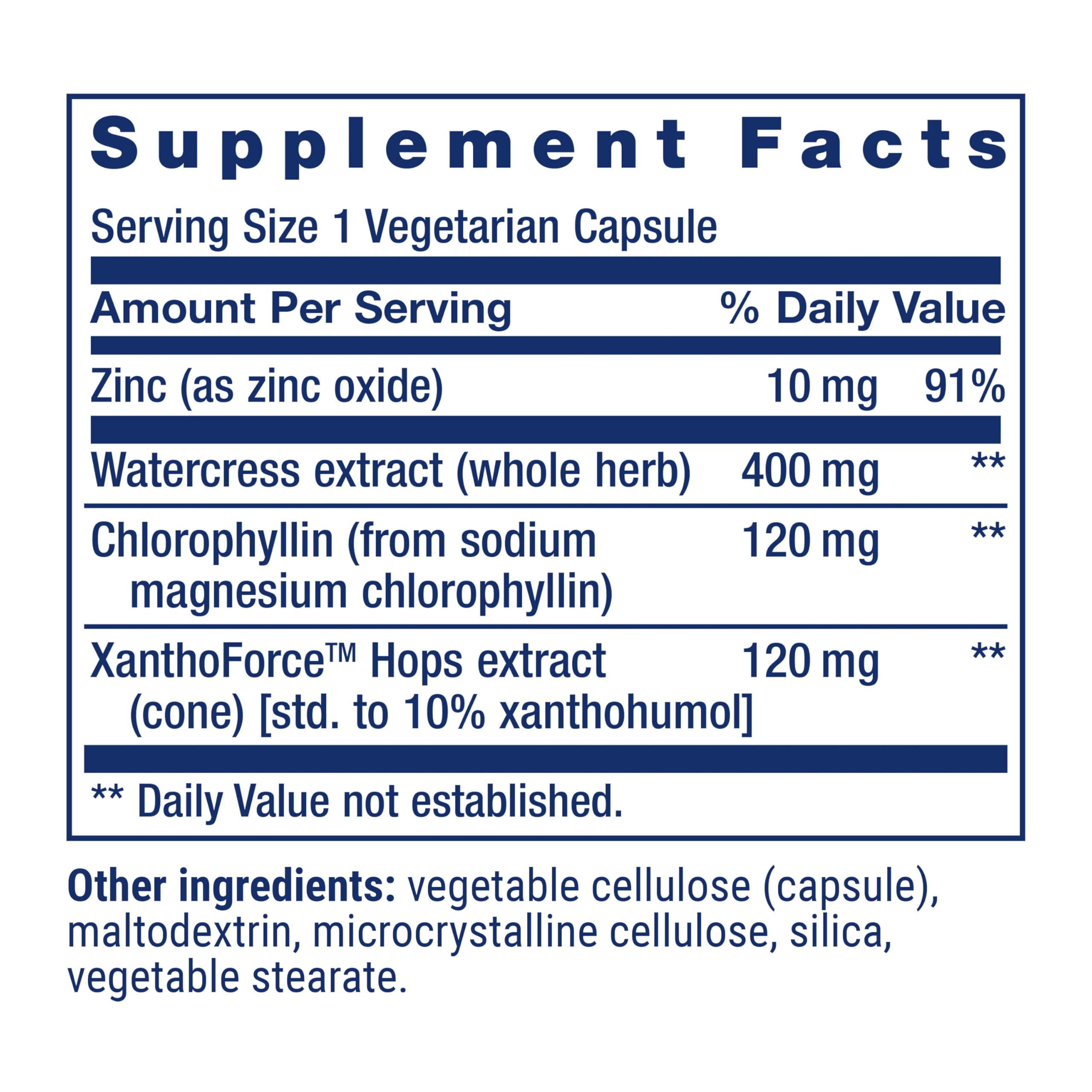 Watercress and green vegetable extract visuals