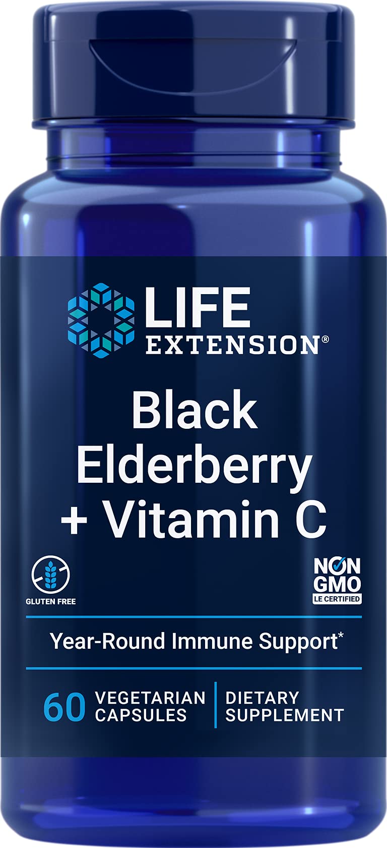 Product hero image of Life Extension Black Elderberry + Vitamin C bottle