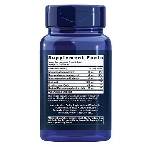 Close-up of alginic acid and potassium bicarbonate ingredients