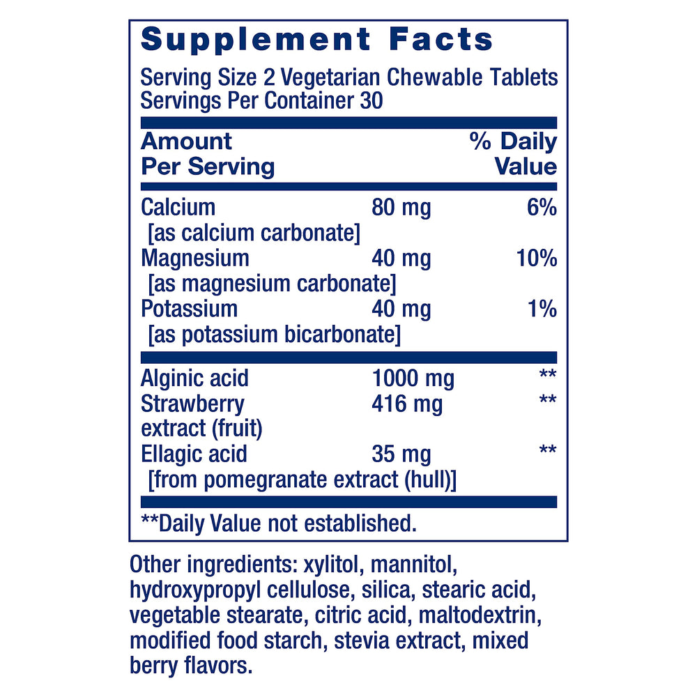 Calcium carbonate and magnesium carbonate for esophageal comfort
