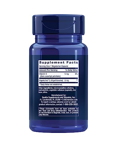 Front label of Life Extension Essential Youth L-Ergothioneine bottle