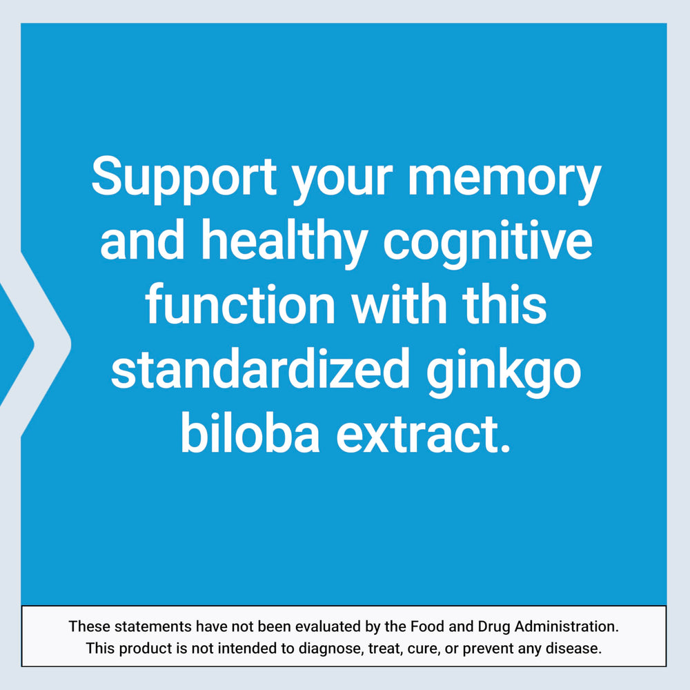 Life Extension Ginkgo Biloba certified extract 120mg on label communicates potency and consistency.