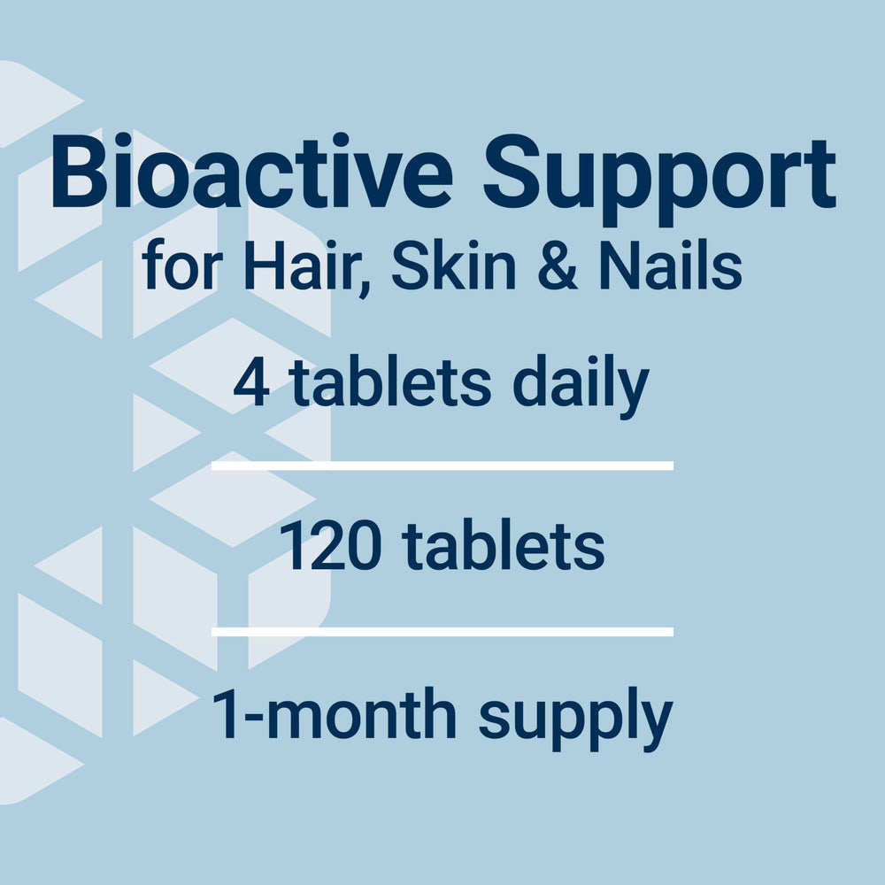 Illustration of biotin and silicon supporting keratin health