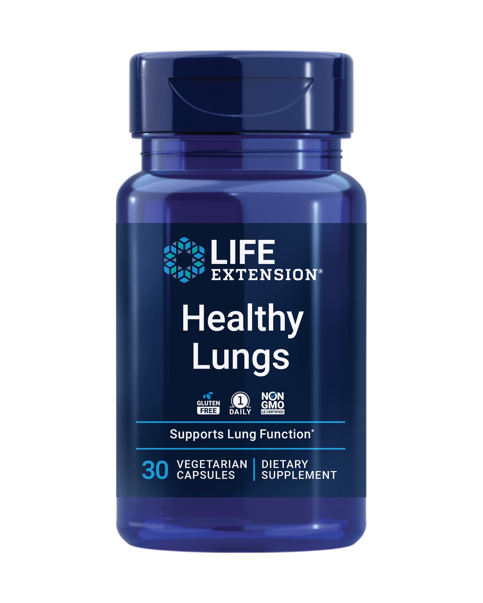 Life Extension Healthy Lungs bottle and capsules