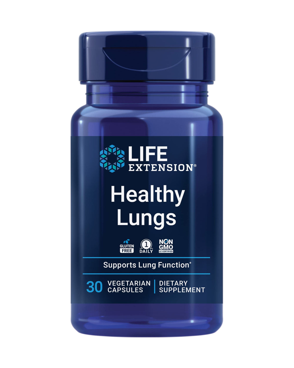 Life Extension Healthy Lungs bottle and capsules