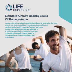 Life Extension Homocysteine Resist capsules close-up in vegetarian shell.