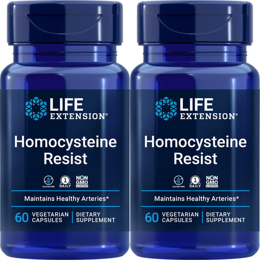 Two-pack Life Extension Homocysteine Resist with 60 vegetarian capsules