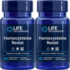 Two-pack Life Extension Homocysteine Resist with 60 vegetarian capsules