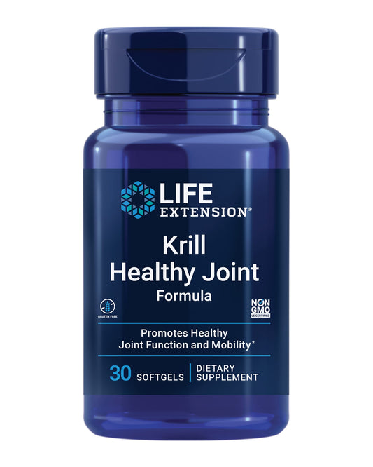 Life Extension Krill Healthy Joint Formula bottle and label
