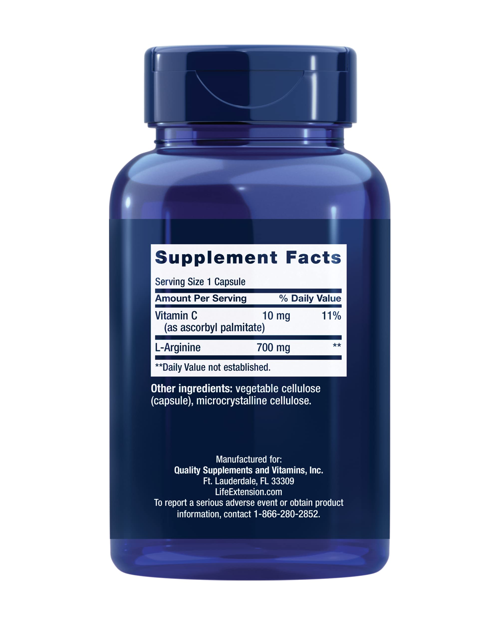 Detail showing 10 mg vitamin C on the bottle label