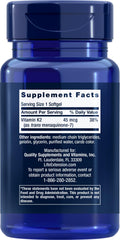 Life Extension Low Dose Vitamin K2 90 Softgels Pack 2 bottle back label