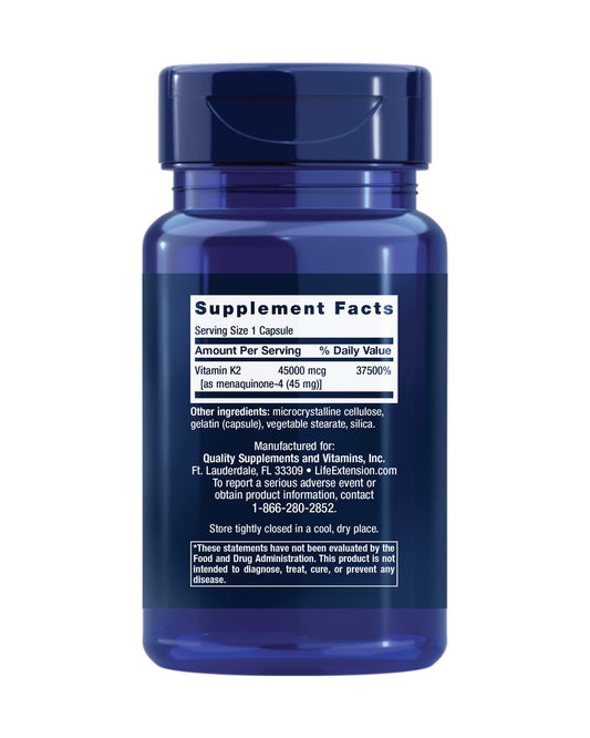 Close-up of Vitamin K2 capsules
