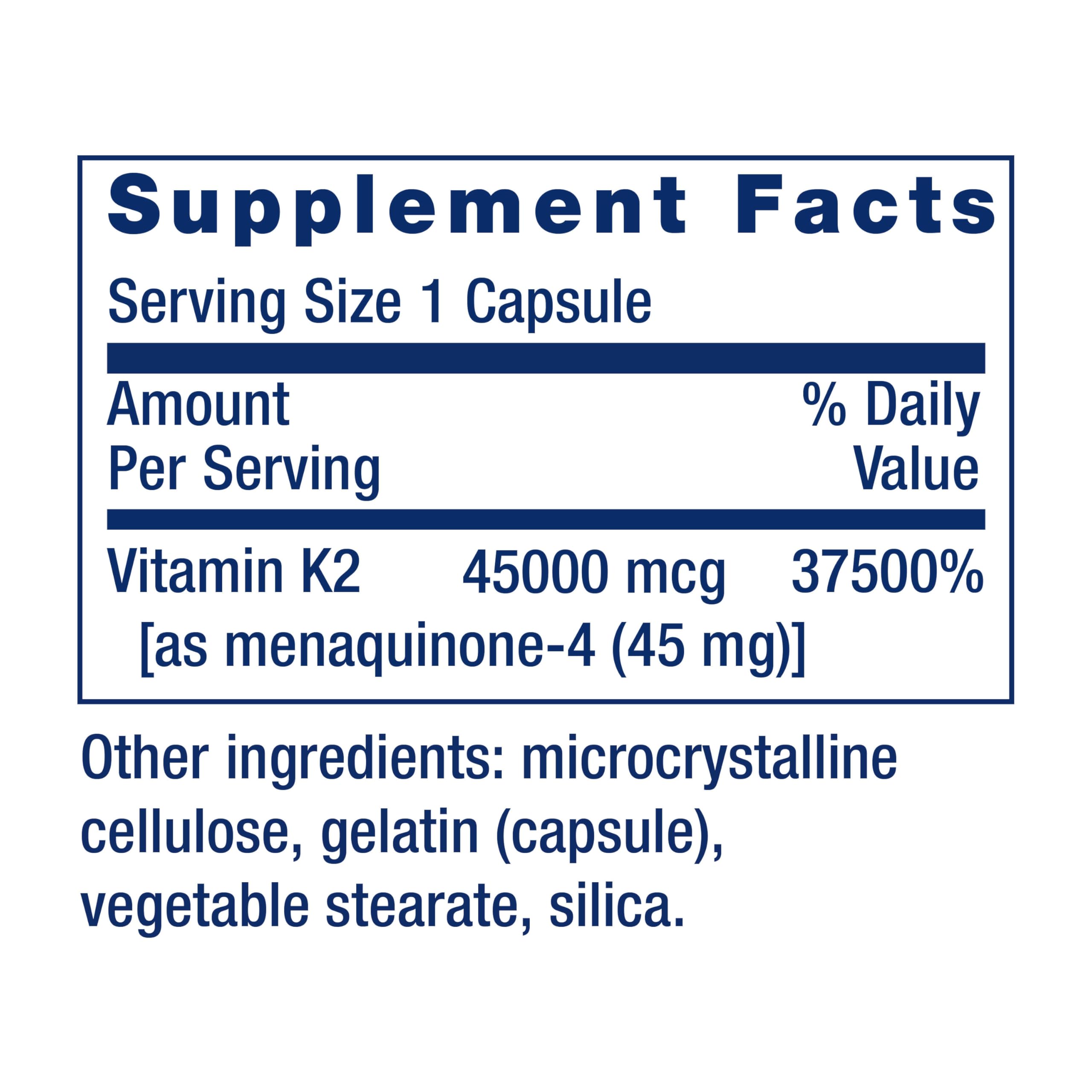 MK-4 dosage highlighted 45 mg