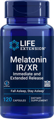 Life Extension Melatonin IR/XR 120 capsules bottle front view