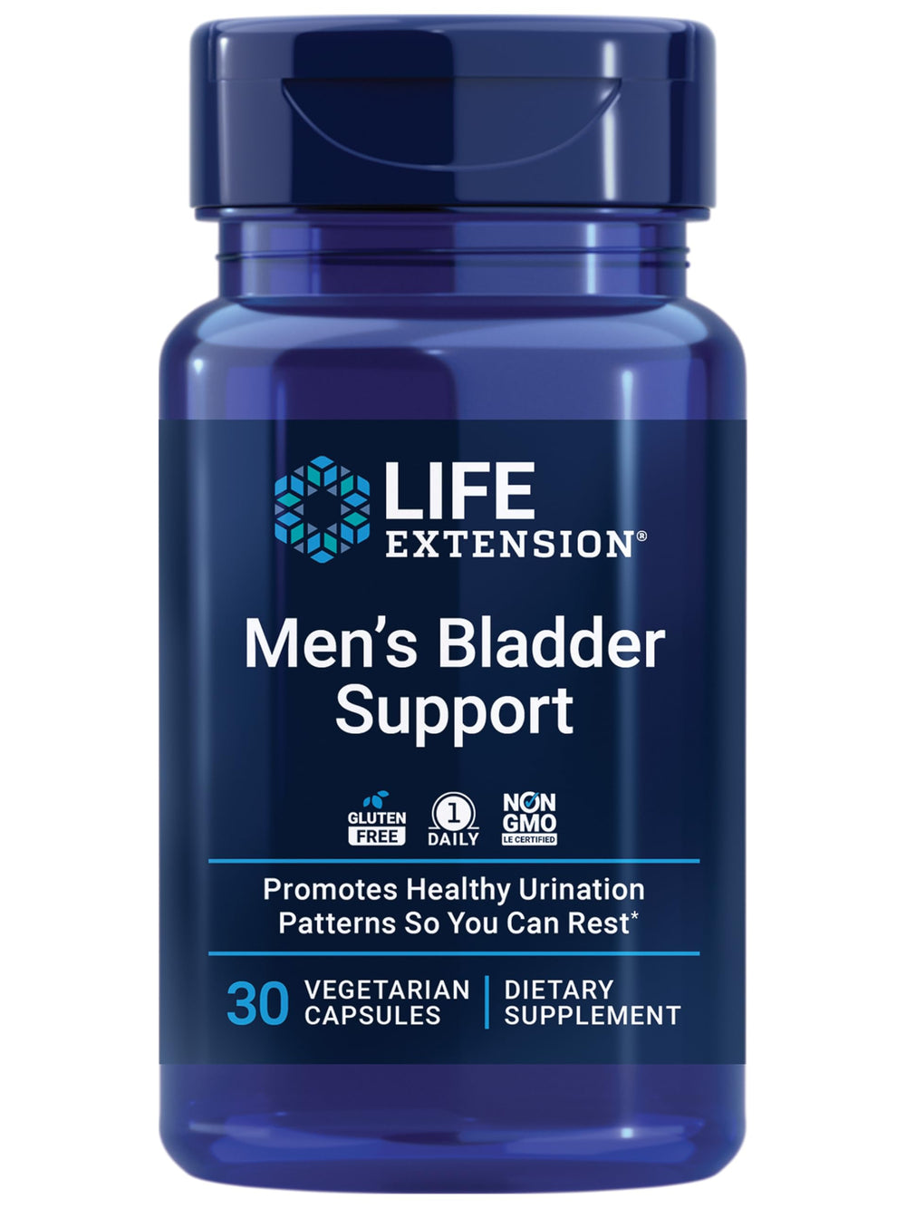 Hero image showing Life Extension Men's Bladder Support bottle