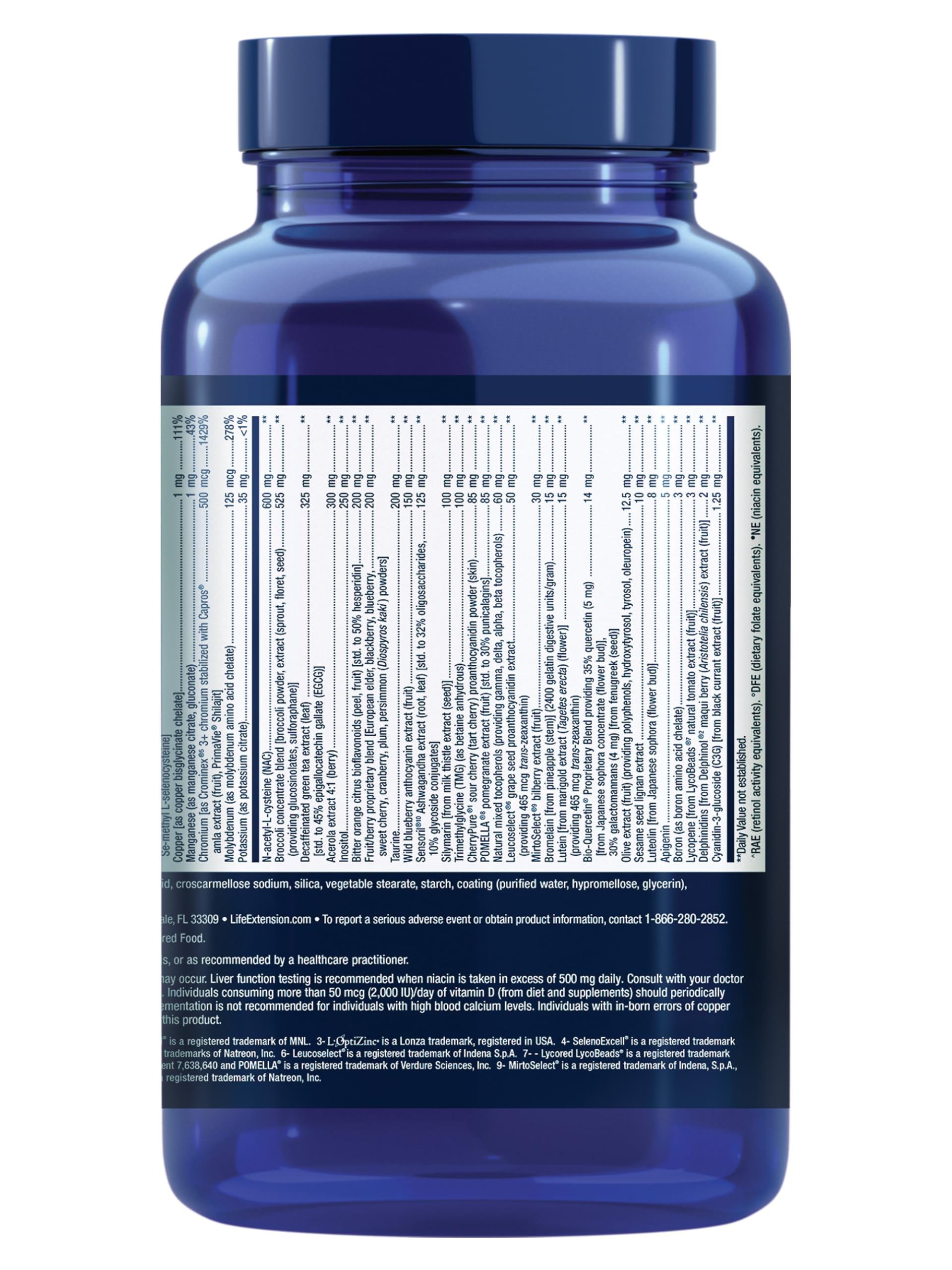 Life Extension Mix ingredients and nutrient profile