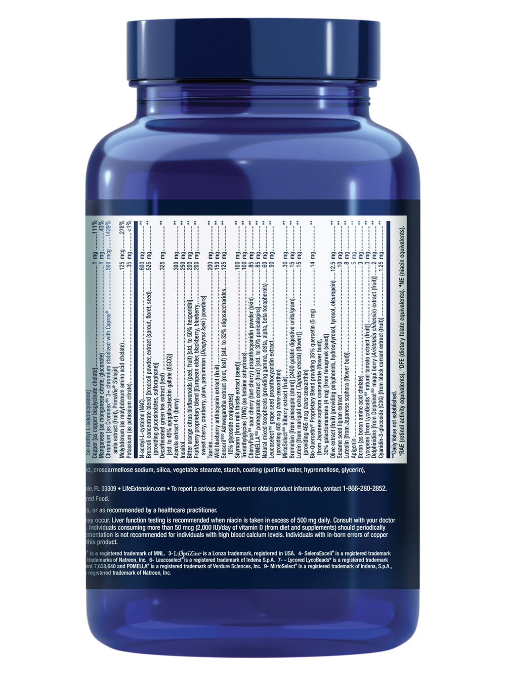 Life Extension Mix ingredients and nutrient profile