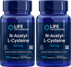 Life Extension NAC 600mg 150 capsules pack 2 front view