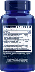 Capsule close-up of Life Extension NAD+ Cell Regenerator and Resveratrol Elite supplement