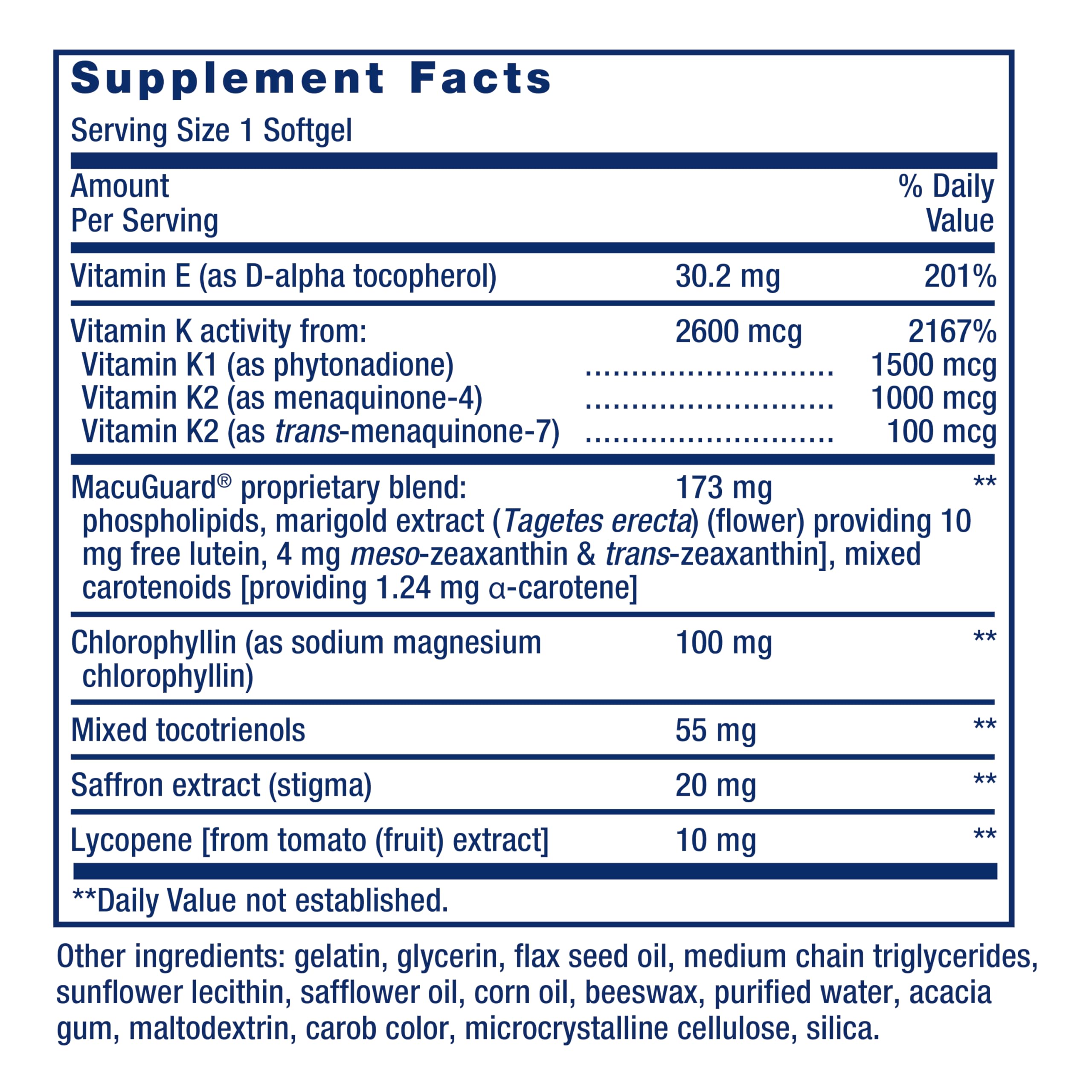 MacuGuard carotenoids blend for eye health