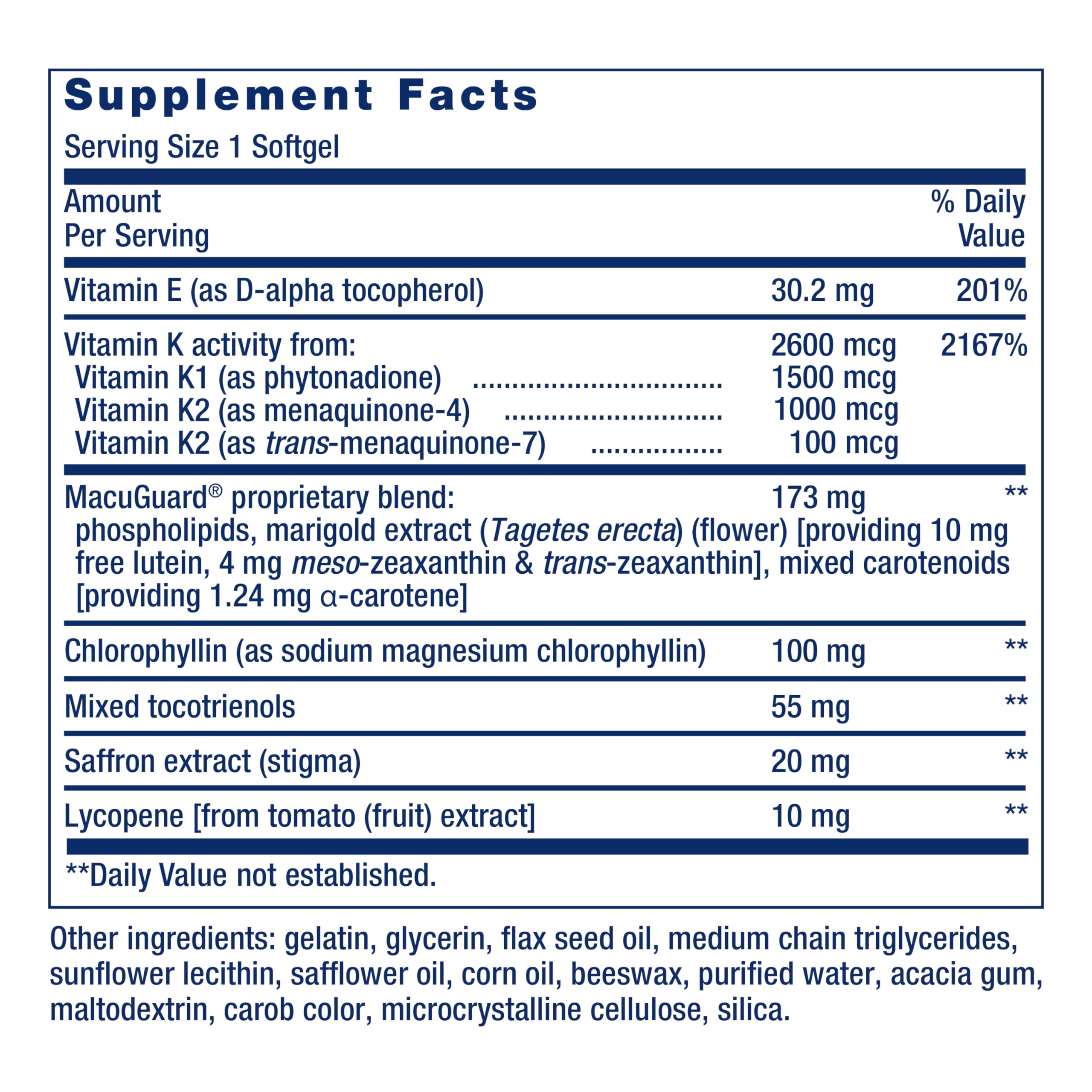 Illustration of vitamin K1 and K2 forms