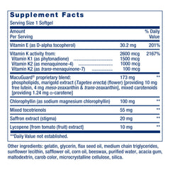 Illustration of vitamin K1 and K2 forms