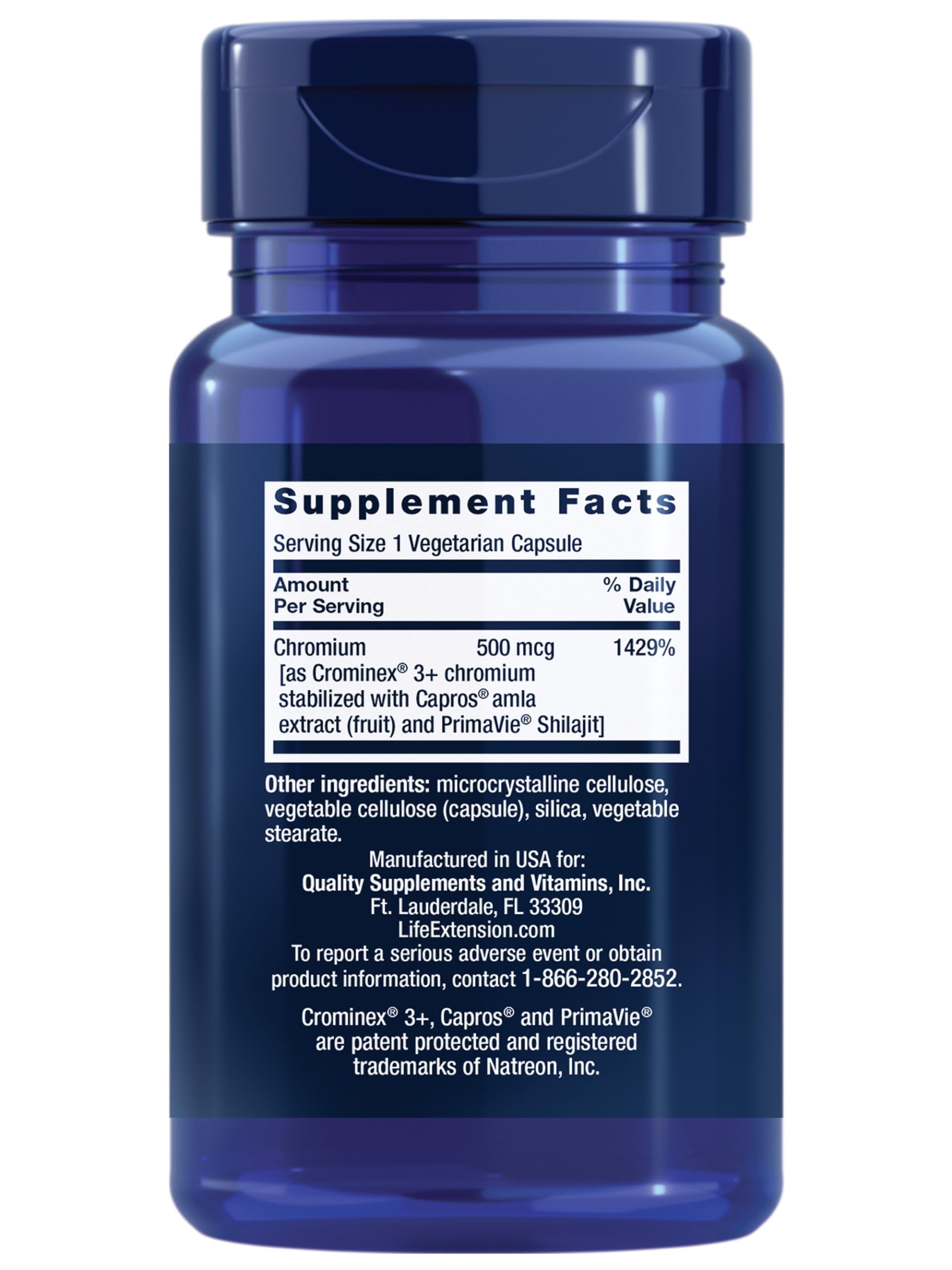Amla fruit extract included in chromium formula