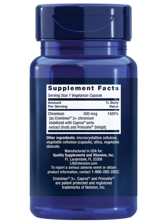 Amla fruit extract included in chromium formula